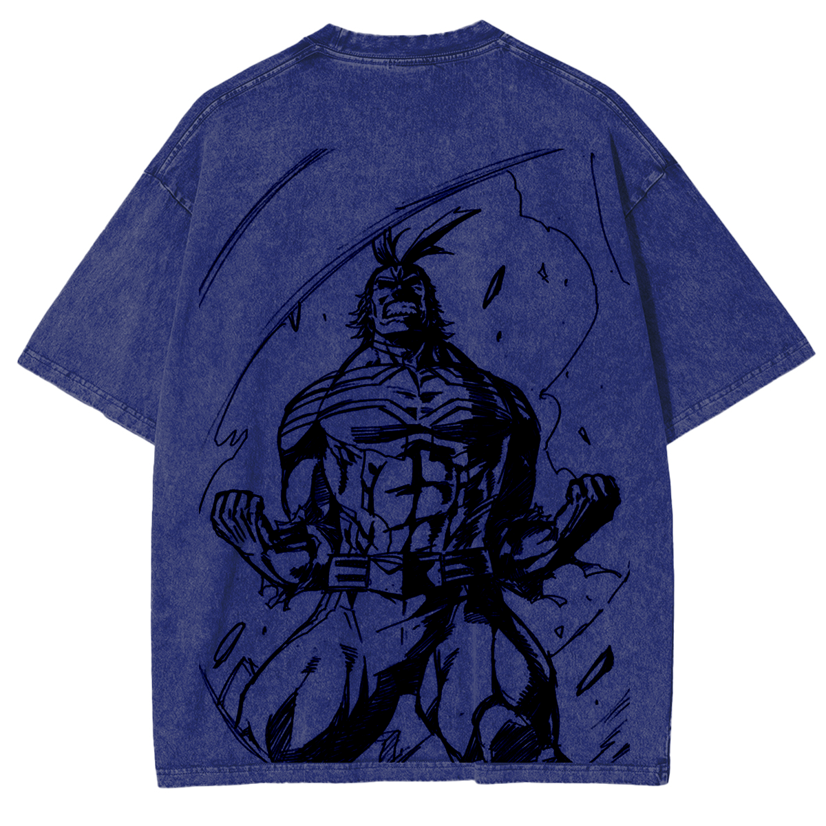My Hero Academia Doppeldruck Oversize Anime Manga Acid Washed Baumwoll-T-Shirt