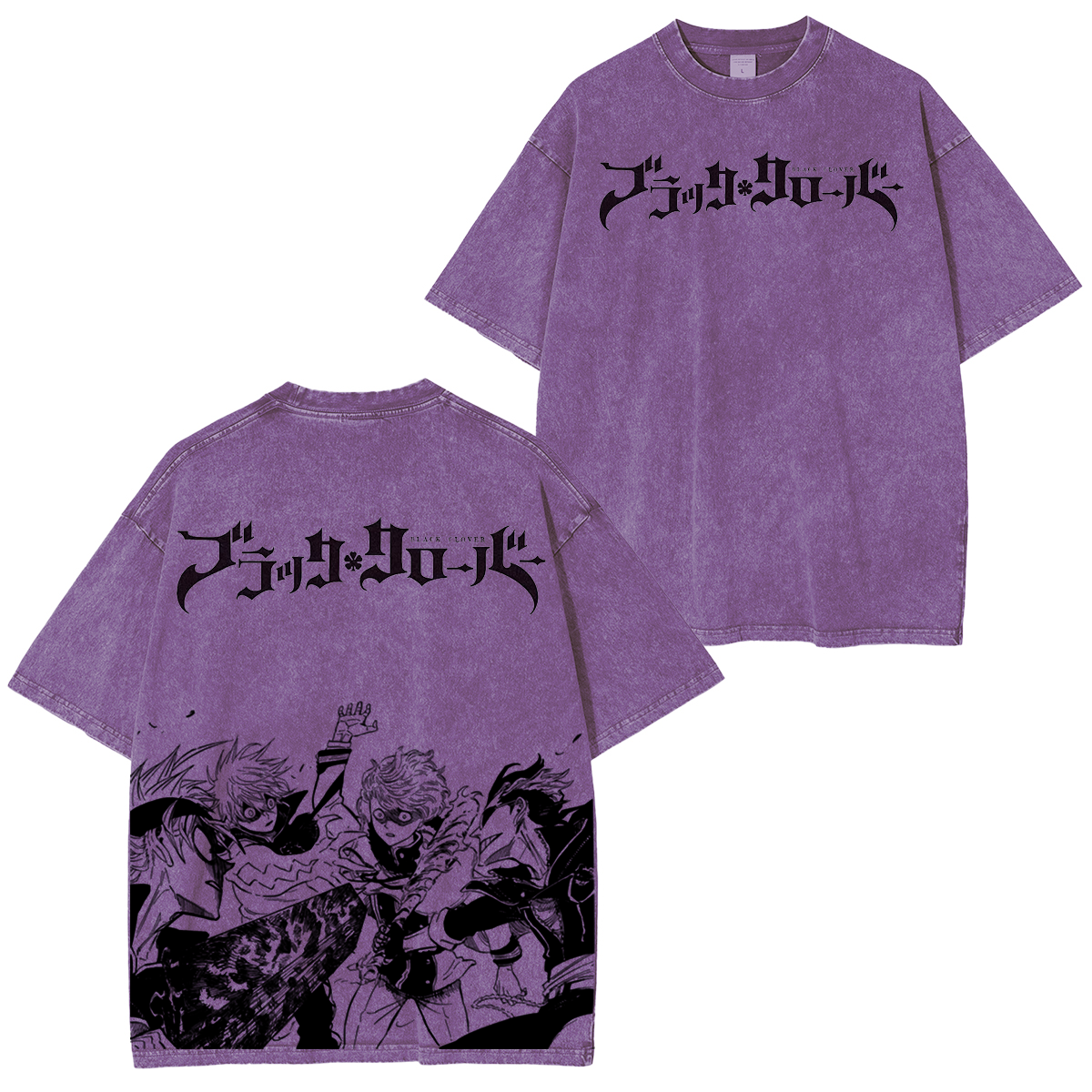 Black Clover Vintage Washed Oversize T-Shirt