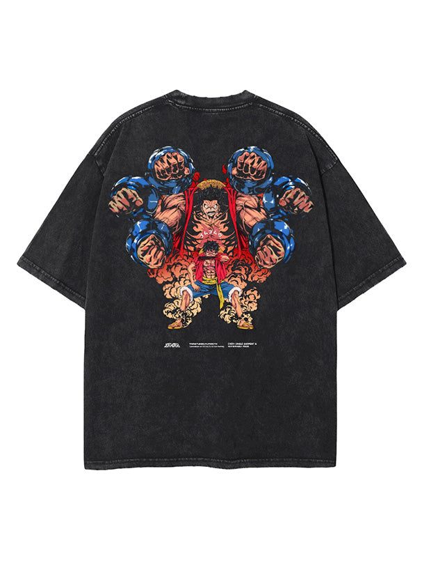 Gear 4 Luffy 2-seitiges Vintage-T-Shirt