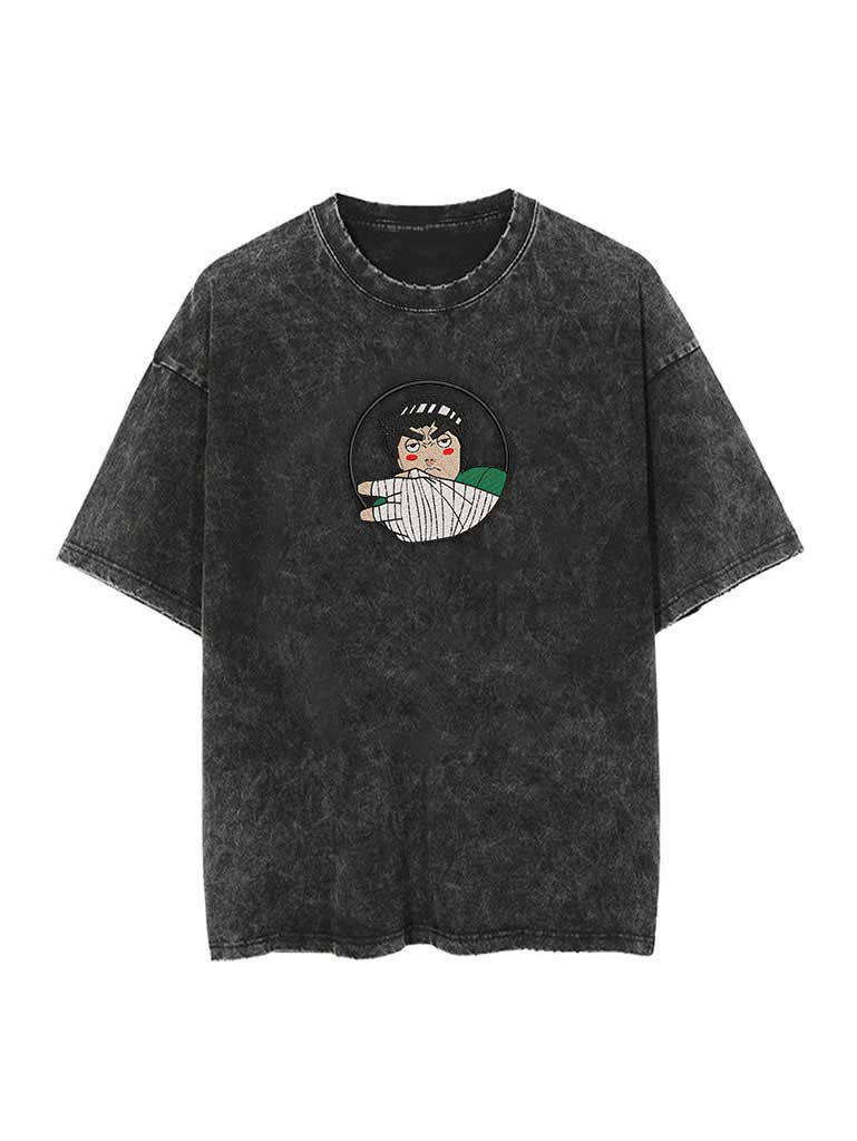 Rock Lee Stickerei T-Shirt