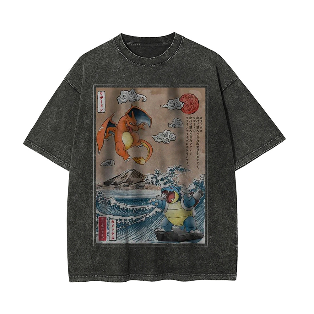Charizard vs Blastoise Shirt, Pokemon Shirt, Anime Shirt, Vintage T-Shirt | Pokemon