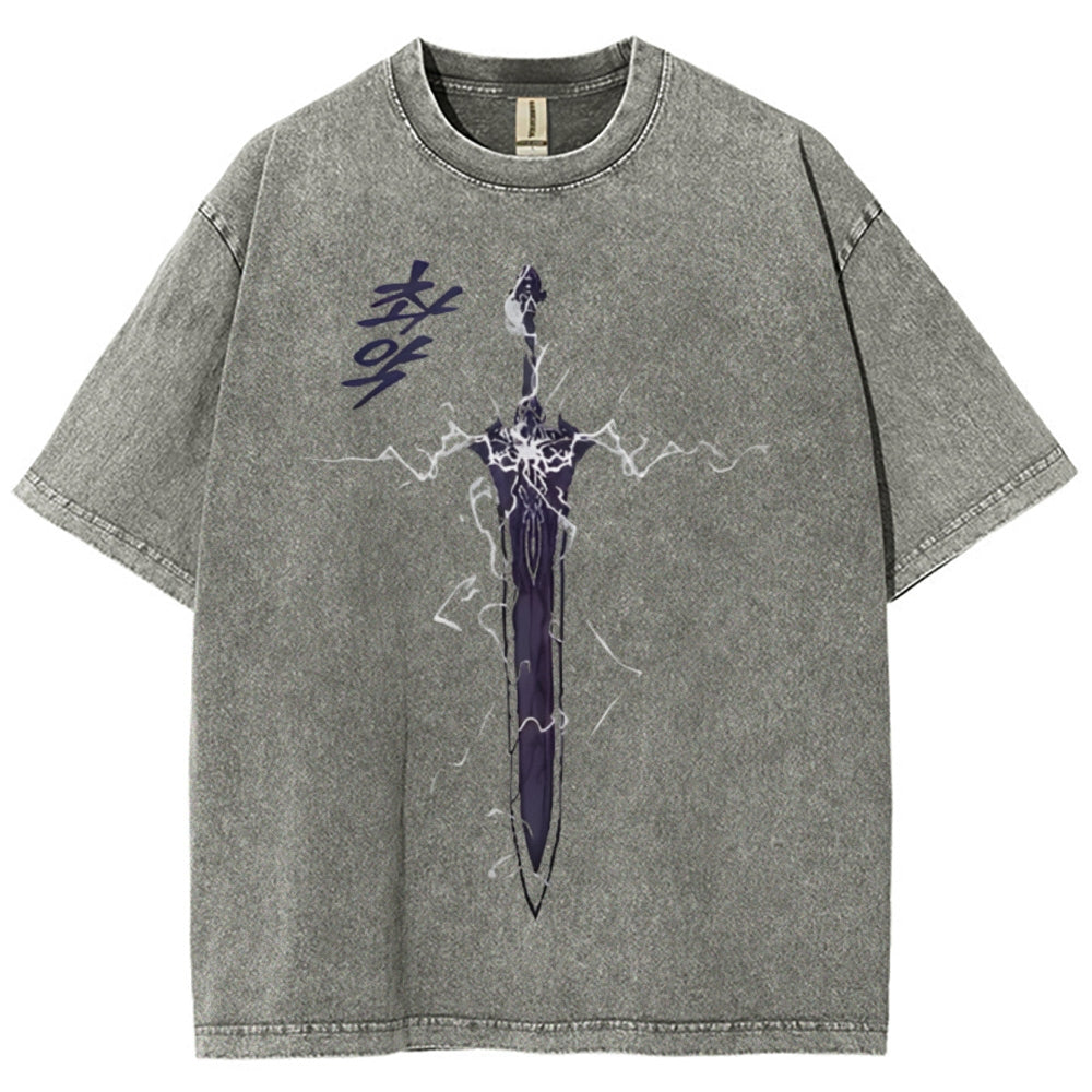 Solo Leveling Unisex Fit Washed T-Shirt 2503002292