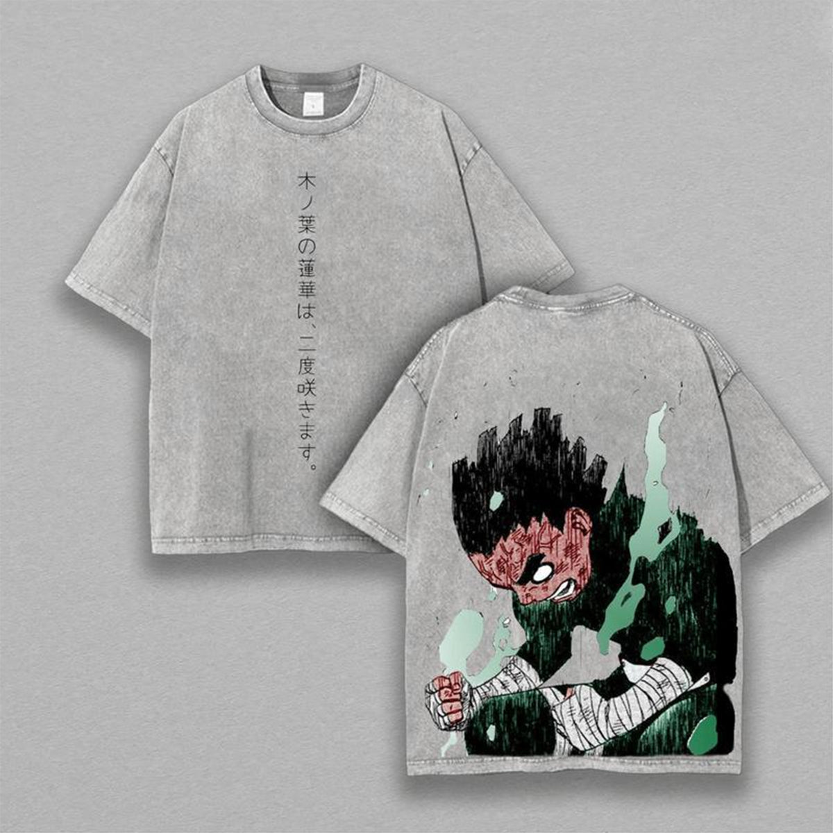 Rock Lee – Naruto, Anime, doppelt bedruckt, Vintage, gewaschenes Unisex-T-Shirt