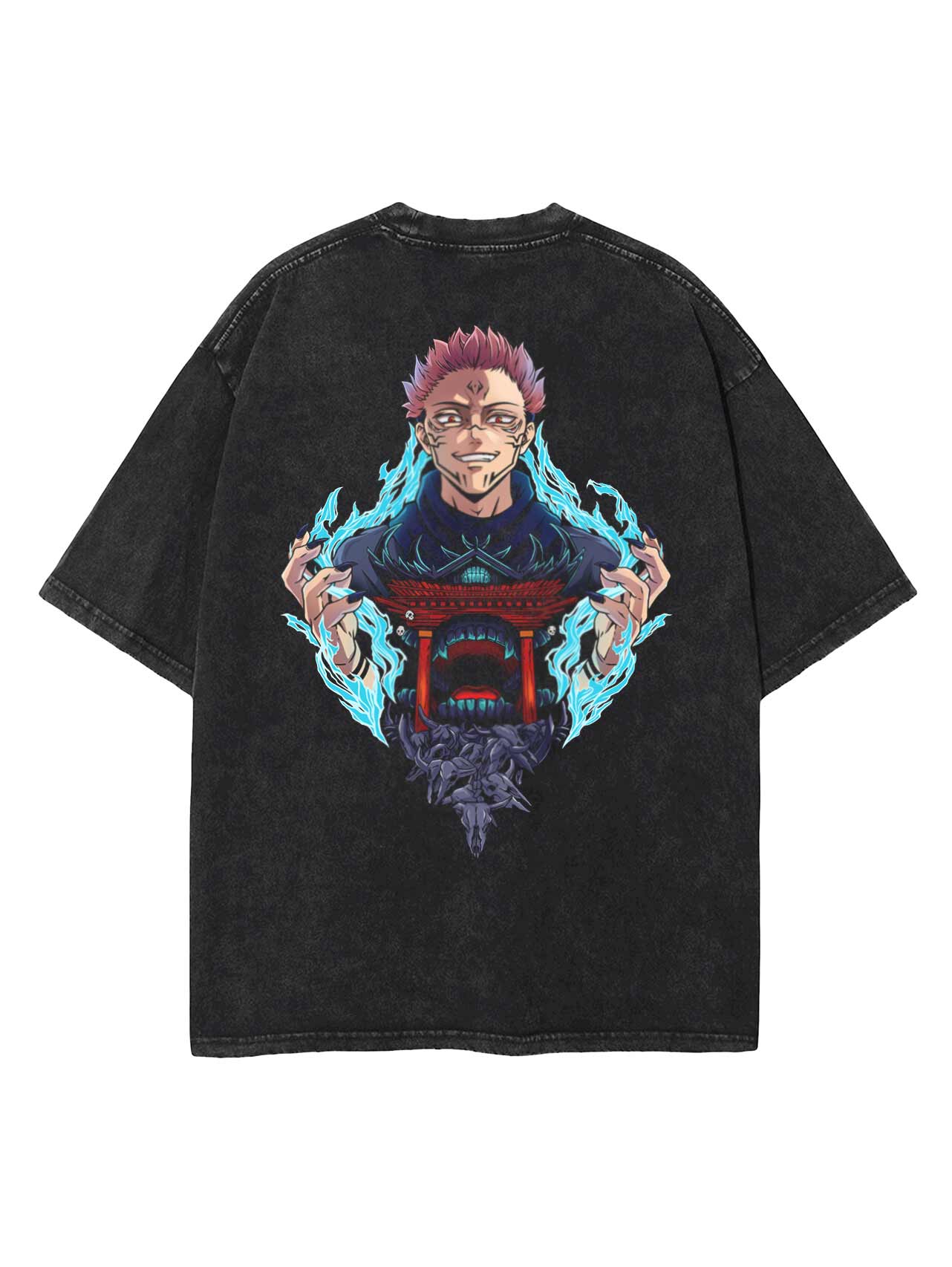 Yuta VS Sukuna 2-seitiges Vintage-T-Shirt