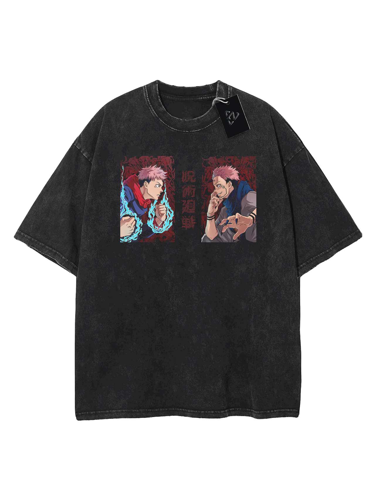 Yuta VS Sukuna 2-seitiges Vintage-T-Shirt