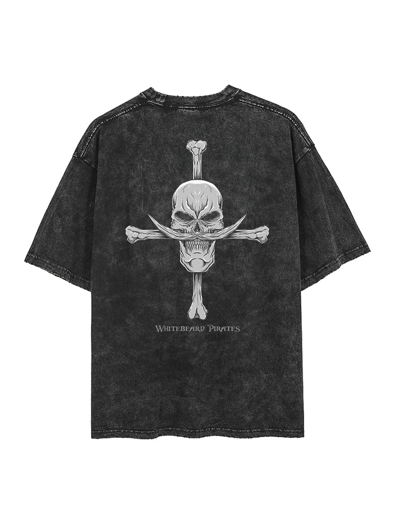 Whitebeard Pirates 2-seitiges Vintage-T-Shirt