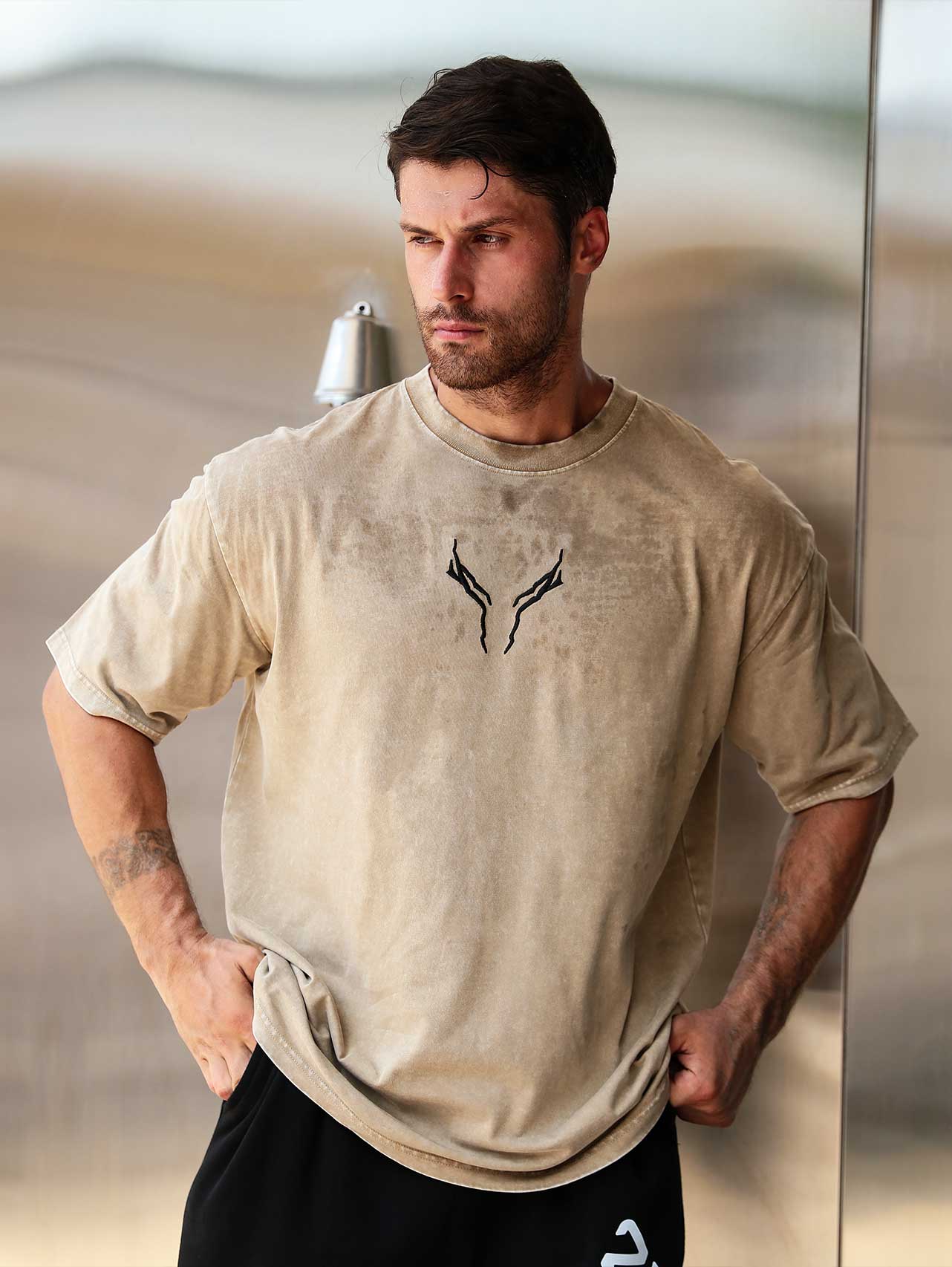 Vintage-T-Shirt mit Stickerei „Guts Bloodshed“