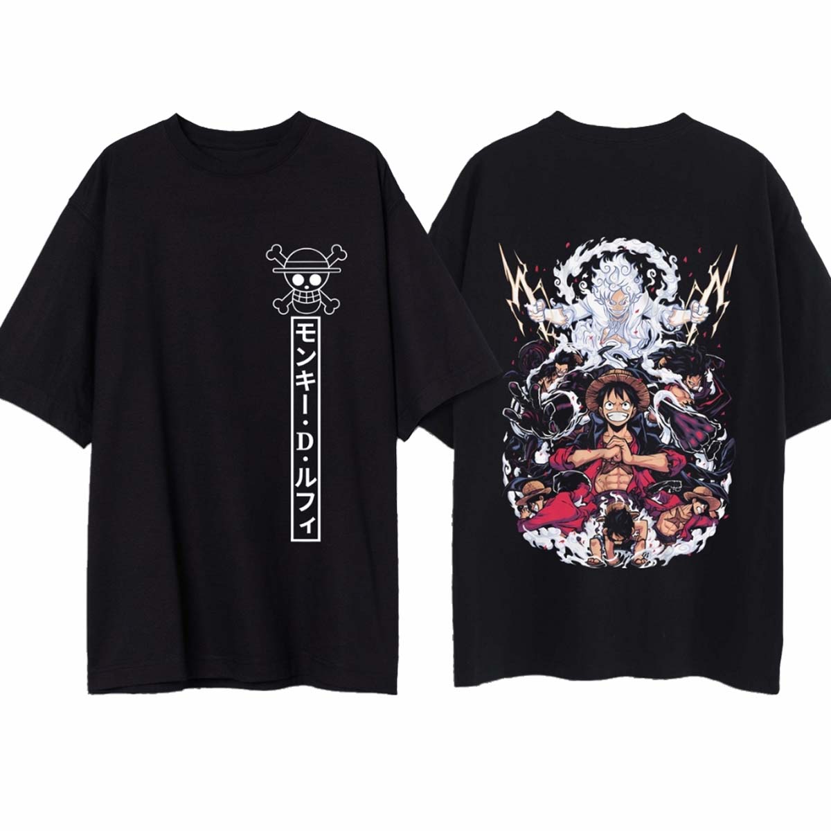 One Piece Ruffy All Transformations Anime T-Shirt