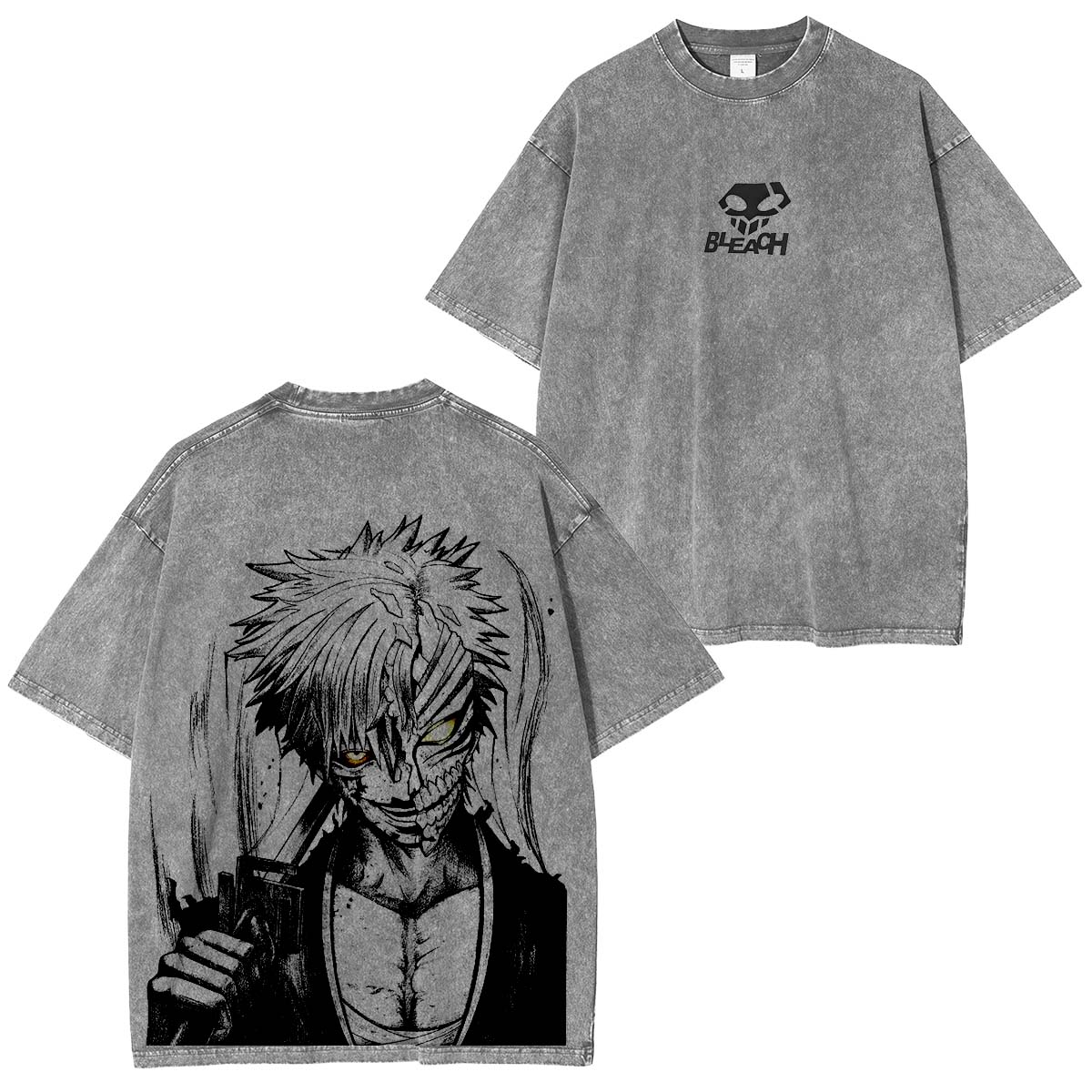 Ichigo Bleach Anime Doppeldruck Vintage T-Shirt (verwaschen)