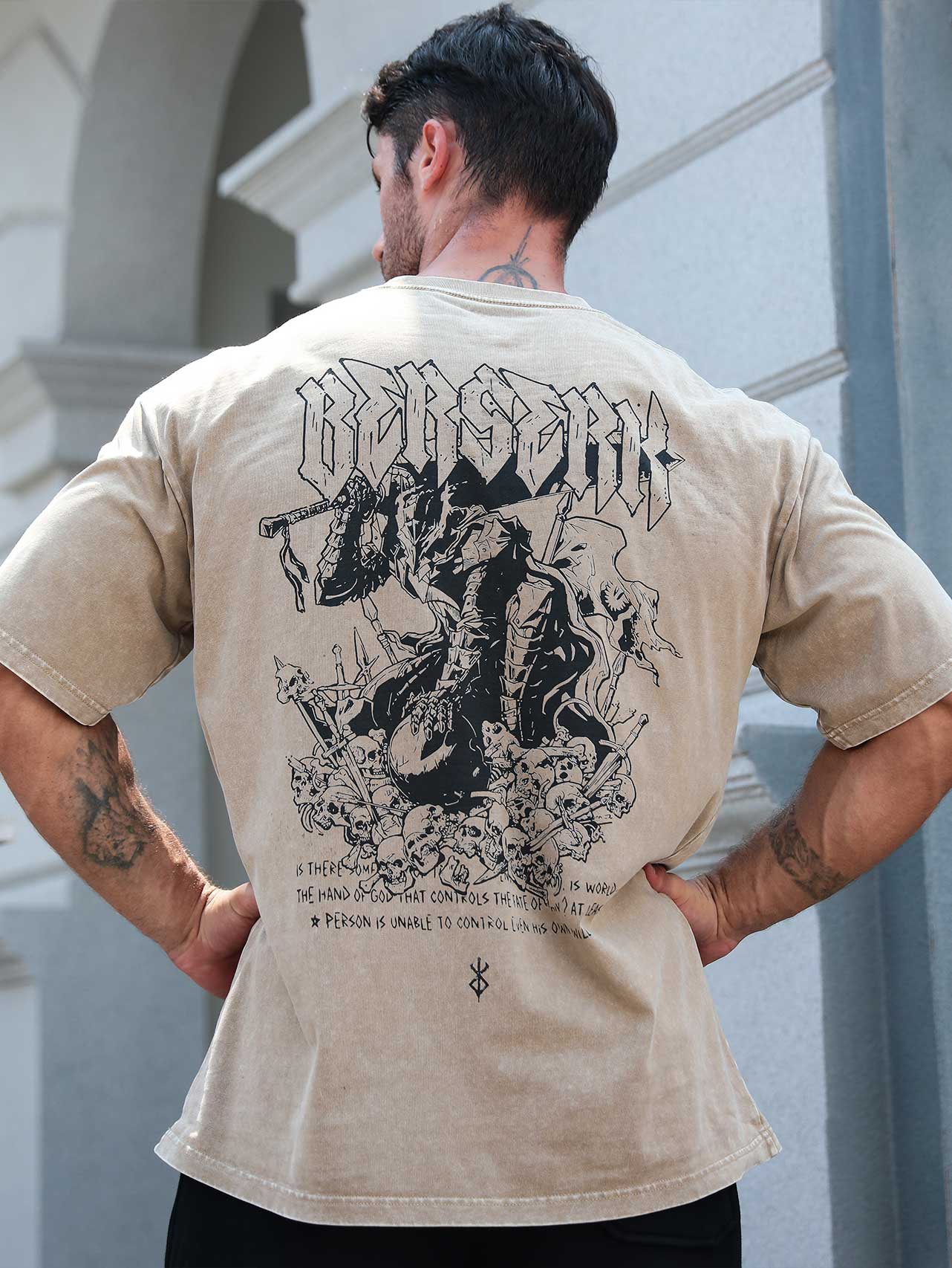 Vintage-T-Shirt mit Stickerei „Guts Bloodshed“
