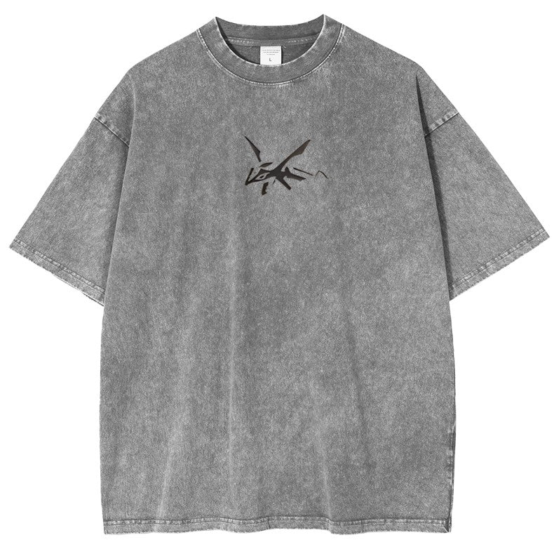 Rayquaza Vintage Oversize T-Shirt – Acid Washed Heavyweight Cotton Anime T-Shirt