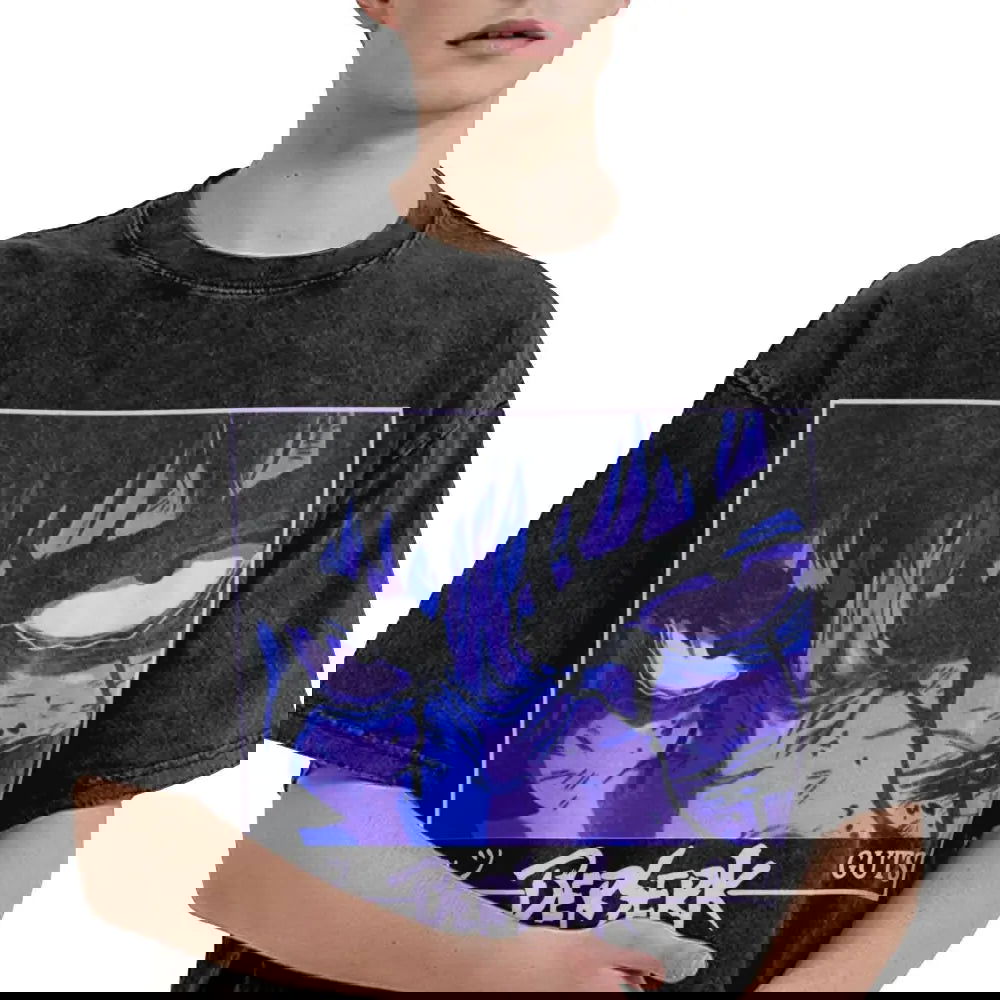 Anime Berserk Guts T-Shirt mit Vintage-Waschung – Version: Gesicht des Champs