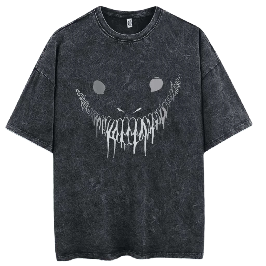Anime Berserk Guts T-Shirt mit Vintage-Waschung – Version: Gesicht des Champs