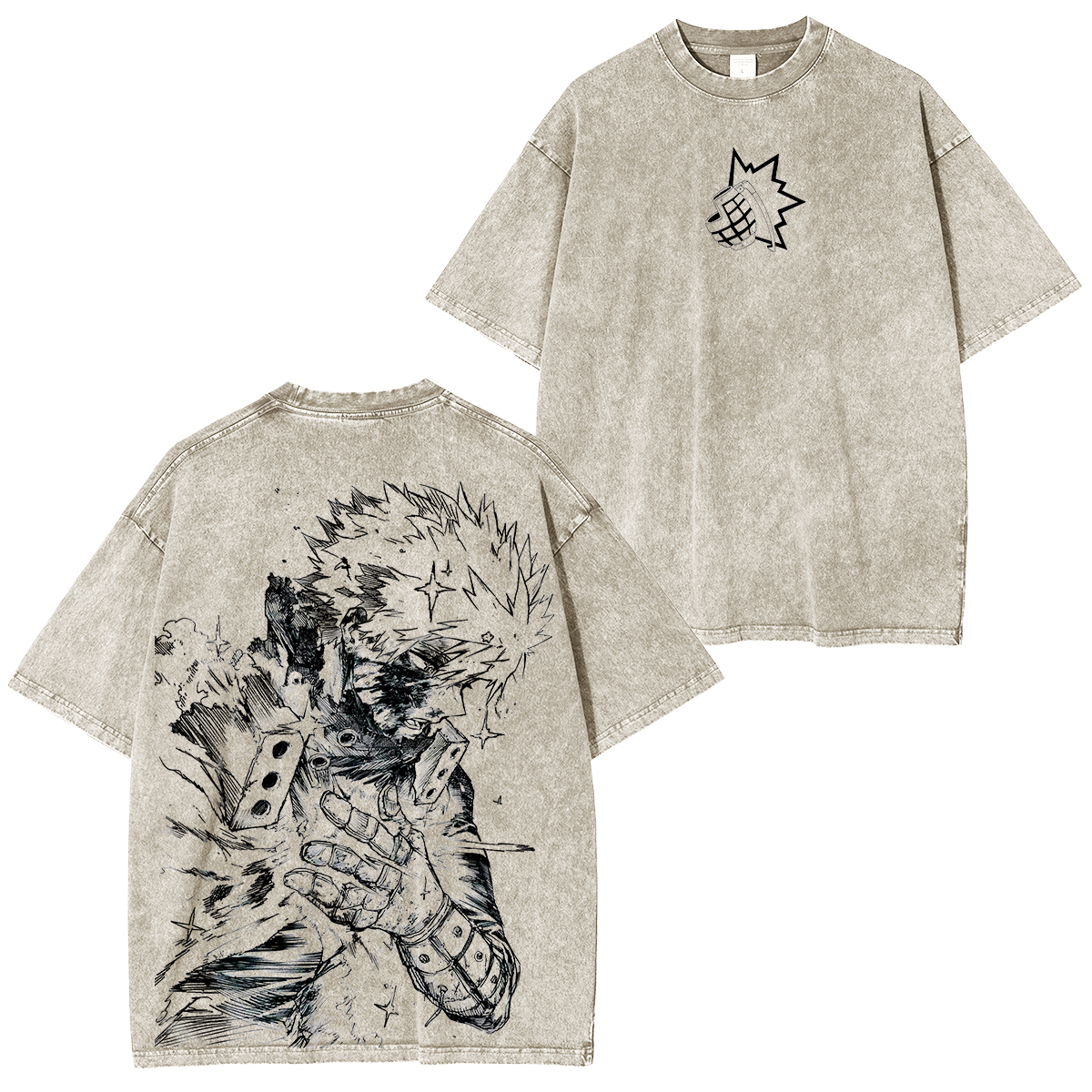 Katsuki Bakugo, My Hero Academia Anime Washed Unisex T-Shirt