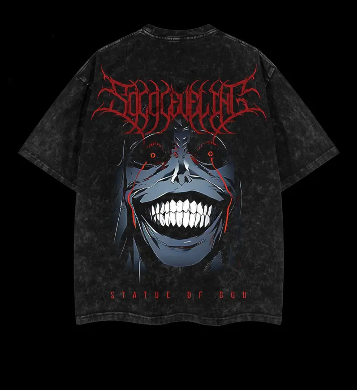 Statue of God Bedrucktes Unisex Washed T-Shirt