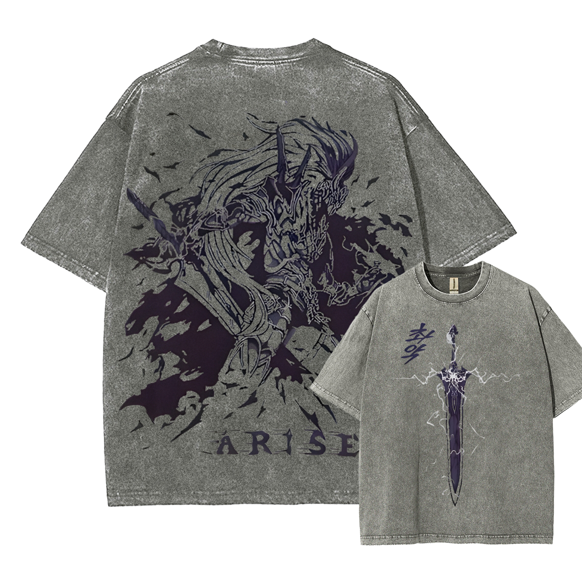 Solo Leveling Unisex Fit Washed T-Shirt 2503002292