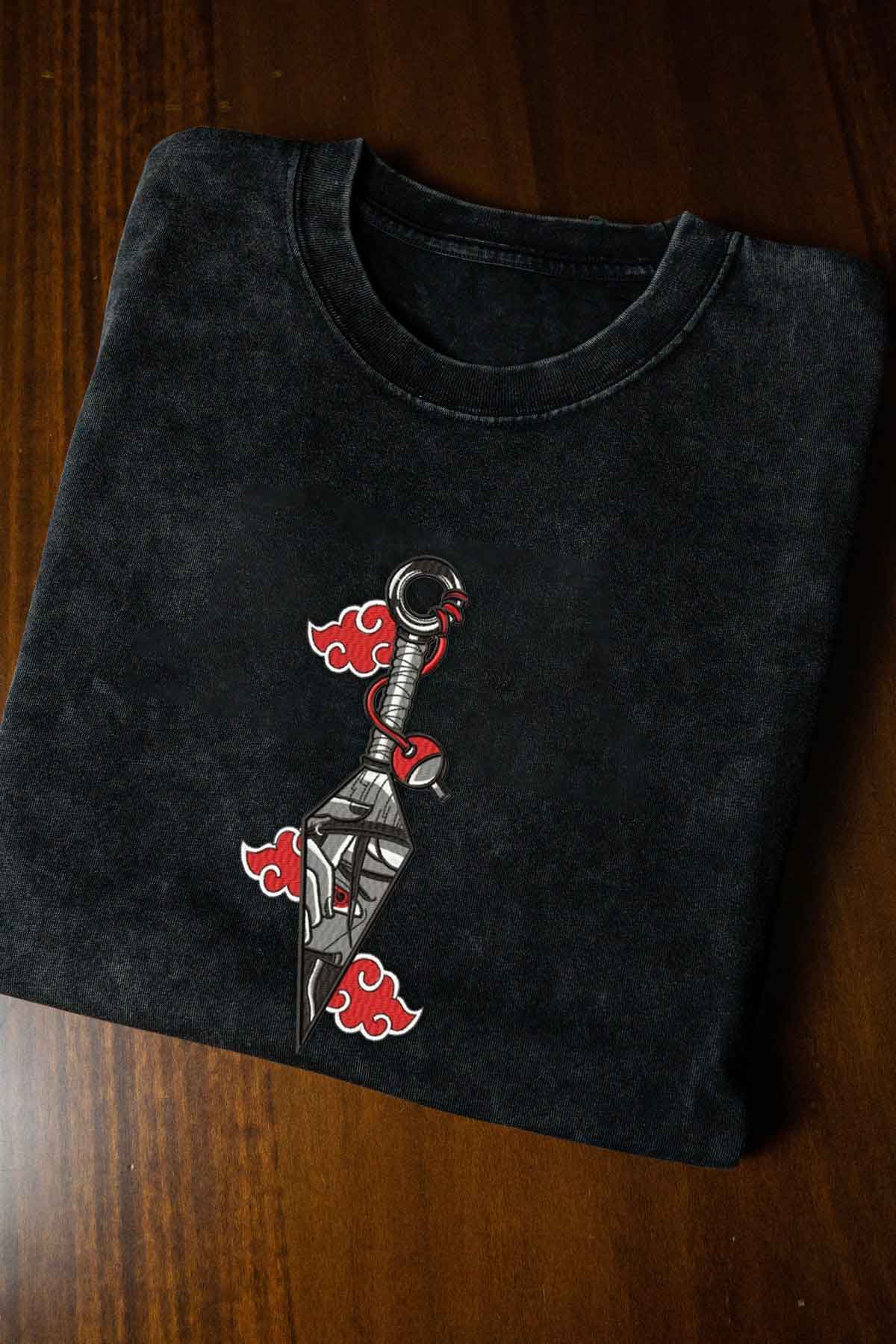 Kunai Stickerei-T-Shirt