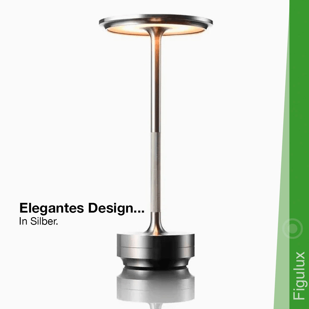 Stilvolle wetterfeste Akku-Tischlampe