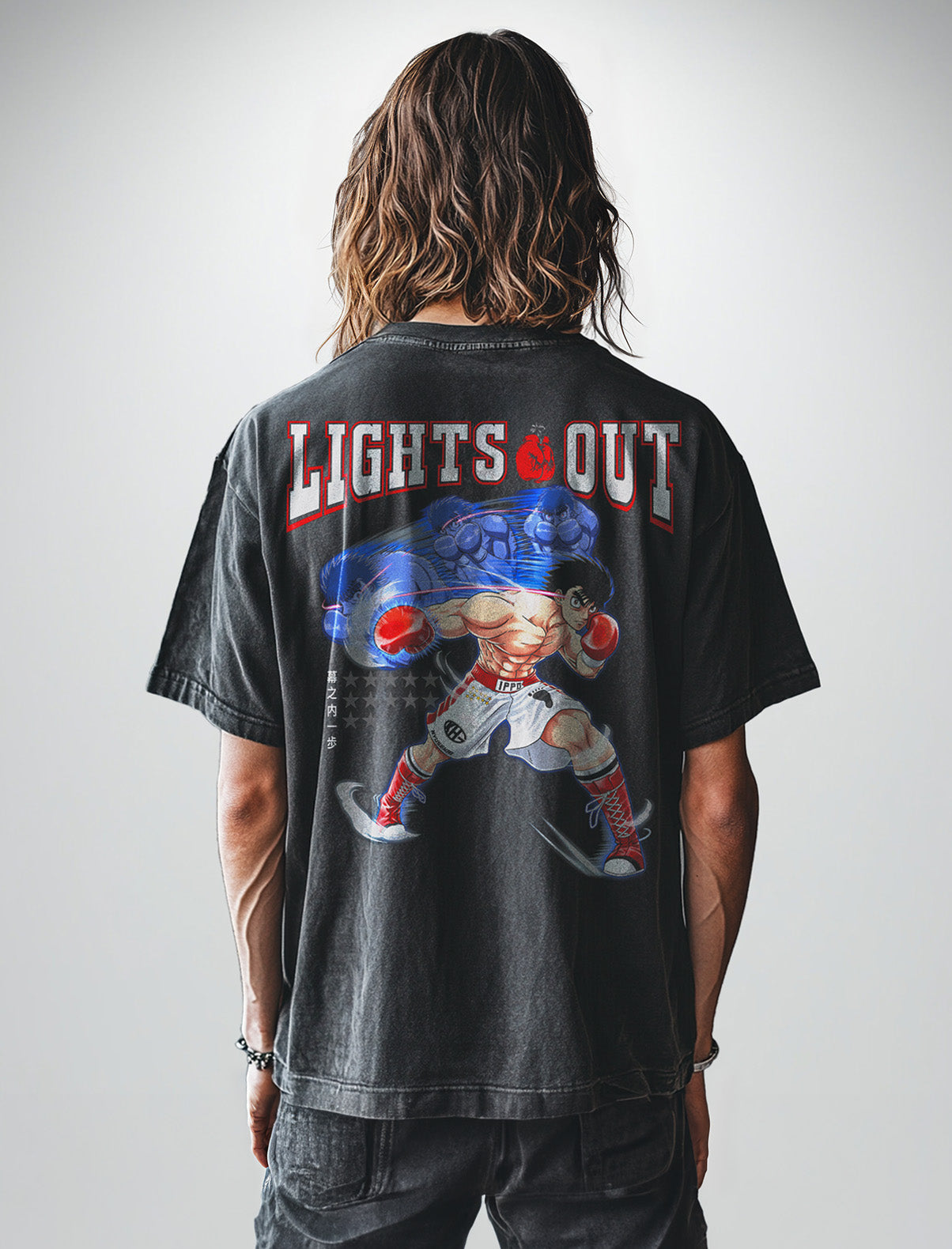 Ippo „Lights Out“ 2-seitiges Vintage-T-Shirt