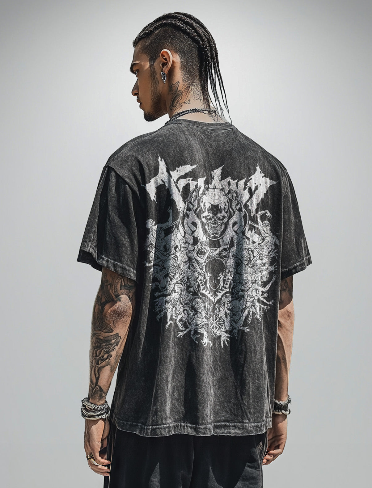 Skull Knight 2-seitiges Vintage-T-Shirt