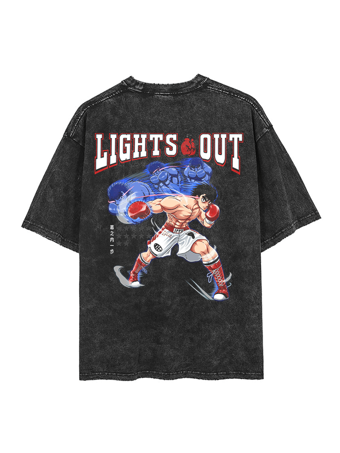 Ippo „Lights Out“ 2-seitiges Vintage-T-Shirt